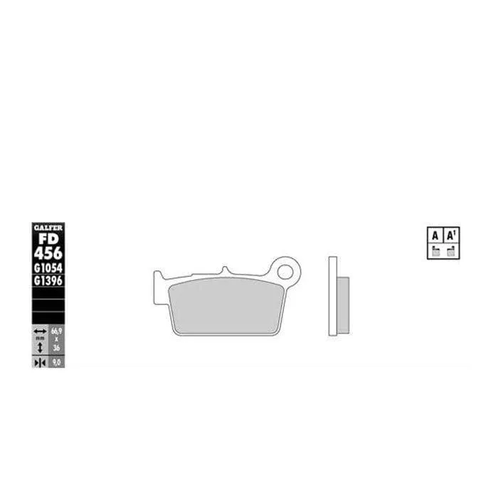 Pastiglie freno GALFER sinterizzate Beta 456 posteriore