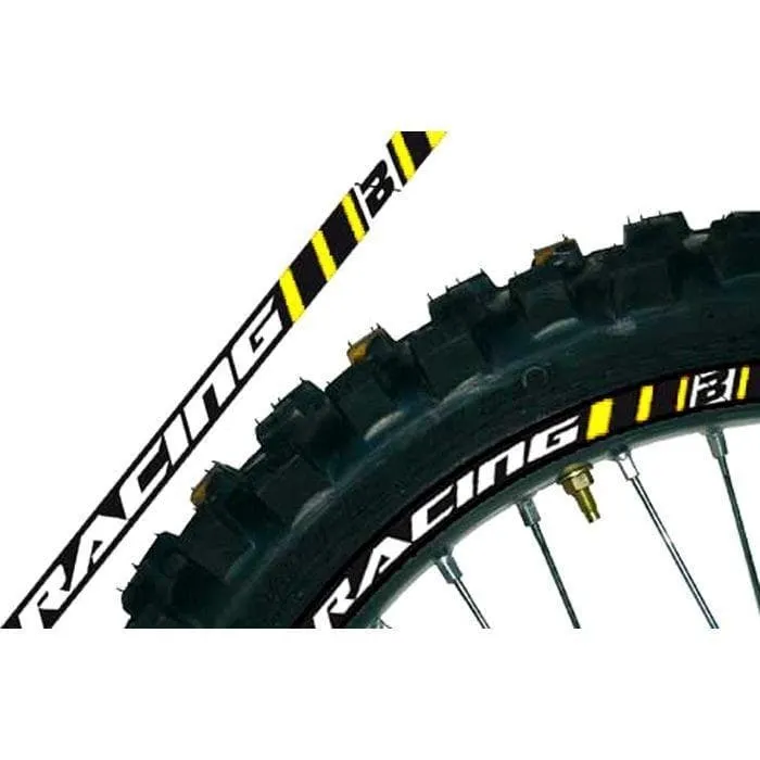 Kit adesivi cerchi Racing BLACKBIRD giallo