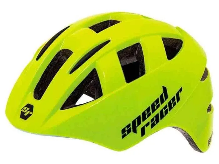 Casco Bici bambino | ragazzo BRN speed racer giallo fluo