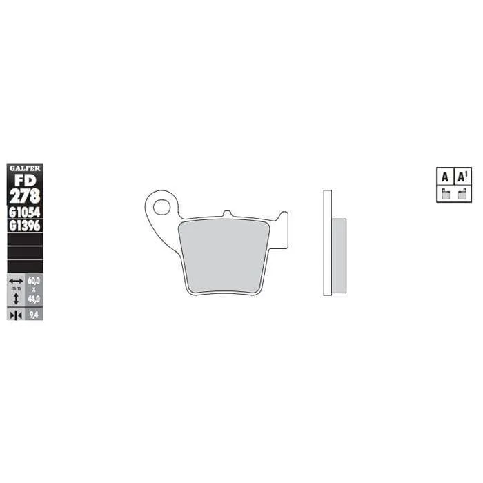 Pastiglie freno GALFER sinterizzate off road Honda YZ 278 posteriore