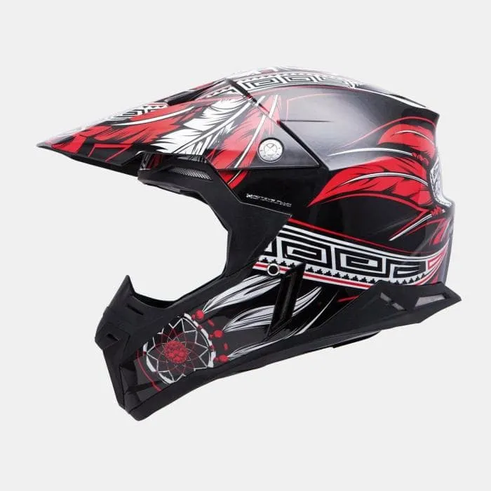 Casco Cross | Enduro MT synchrony steel nero | bianco | rosso