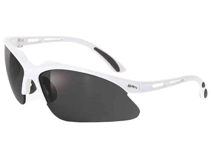 Occhiali da sole bici BRN WEAVE bianco con 3 lenti intercambiabili
