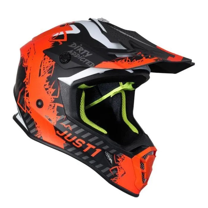 Casco Cross | Enduro JUST1 J38 MASK fluo orange | titanium | black matt