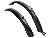 Parafango anteriore + posteriore BRN per MTB attacchi rapidi plastica nero