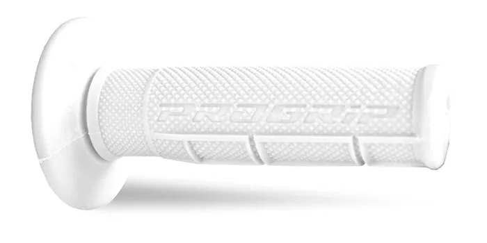 Coppia Manopole PROGRIP MX Moto Cross Enduro Off-Road 794-101 Tripla Densità Bianco Chiuse