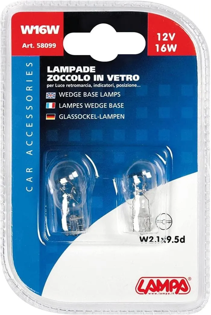 Lampadina LAMPA zoccolo in vetro 12V 16W
