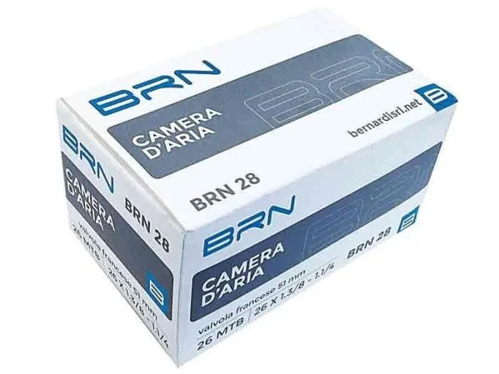 Camera d'aria bici 12 1/2 x 1.75 x 2 1/4 BRN valvola americana 40mm