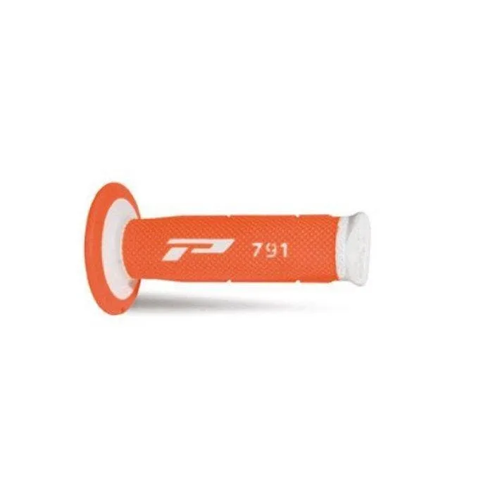 Coppia manopole PROGRIP soft touch cross bianco / arancio fluo art. 791