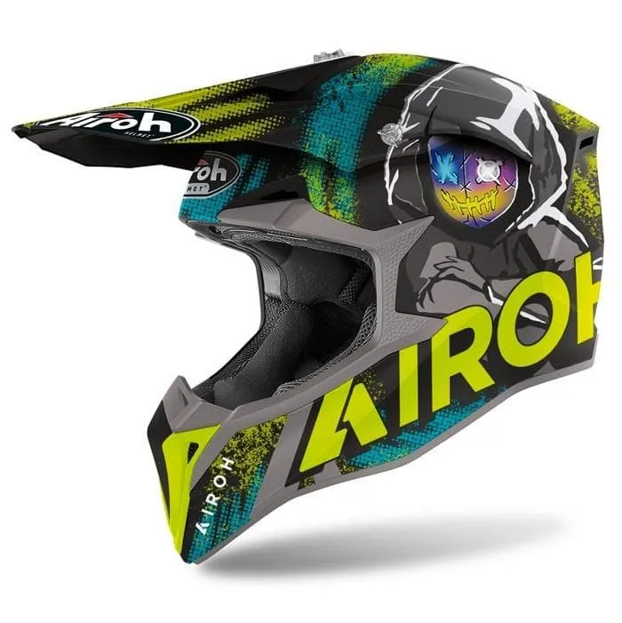 Casco Cross | Enduro AIROH WRAAP ALIEN - yellow matt