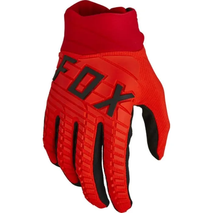 Guanti cross | enduro FOX 360 rosso fluo | nero