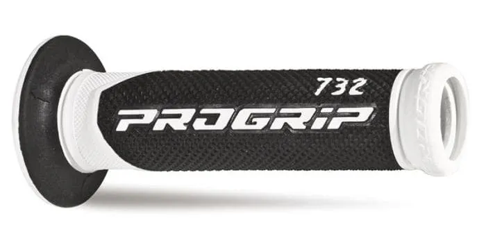 Coppia manopole PROGRIP soft touch scooter forata bianco | nero art. 732