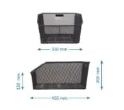 Cestello bici BRN posteriore maxi retina nero