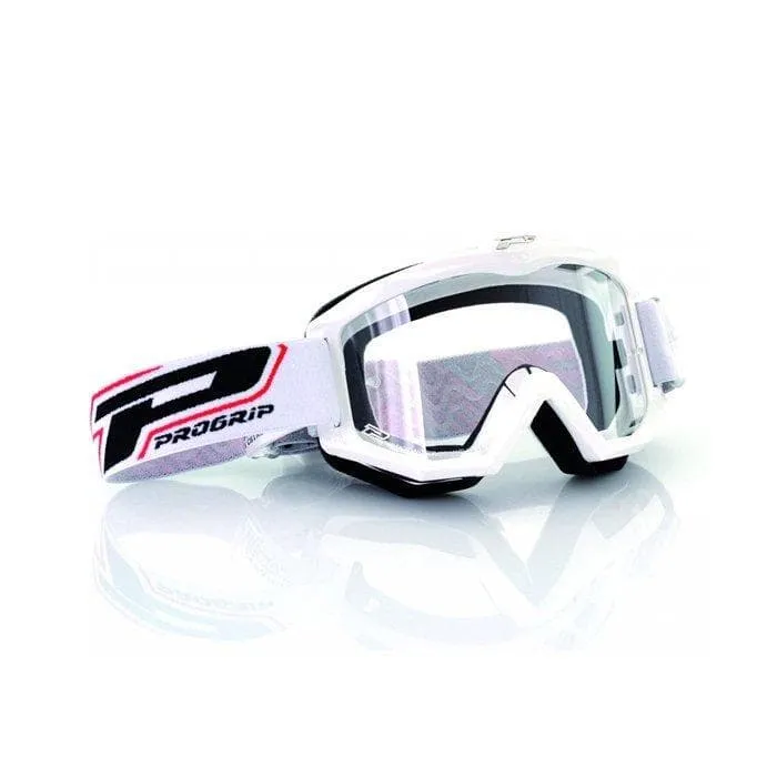 Maschera PROGRIP 3201 atzaky bianco lente trasparente