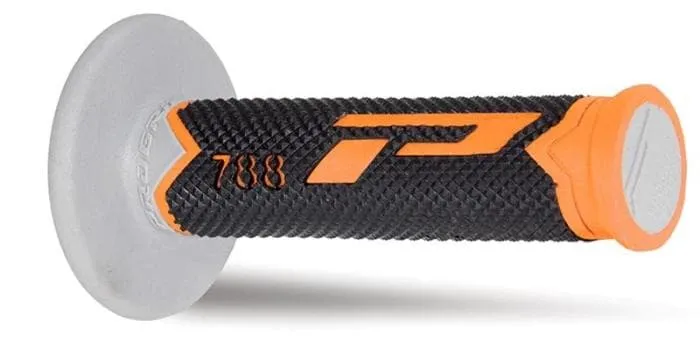 Coppia manopole PROGRIP 788 soft touch cross tripla densità arancio | nero | grigio