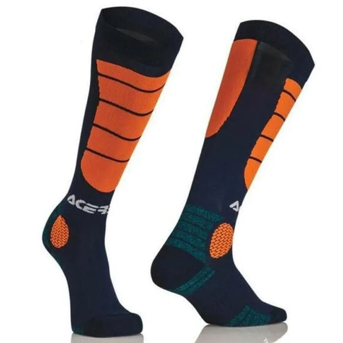 Calzettoni ACERBIS MX IMPACT blu - arancio