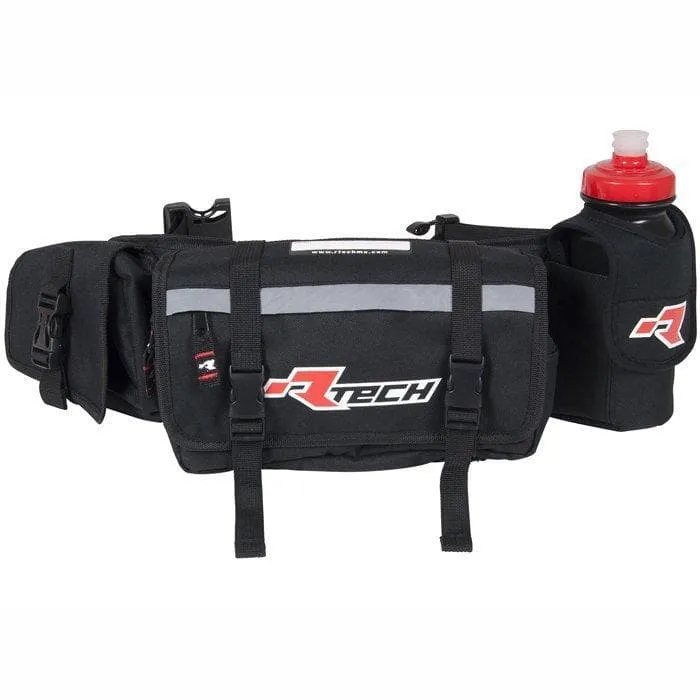 Marsupio RTECH tecnico in nylon con borraccia nero | rosso
