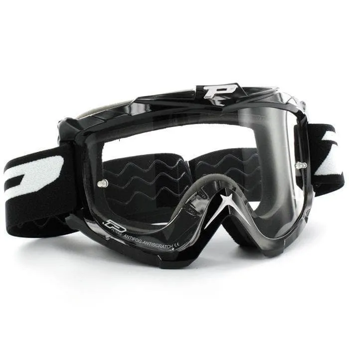 Maschera PROGRIP 3301 nera lente trasparente