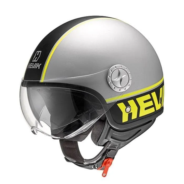 Casco Demi-Jet HEVIK HV23 Cool silver | fluo | nero