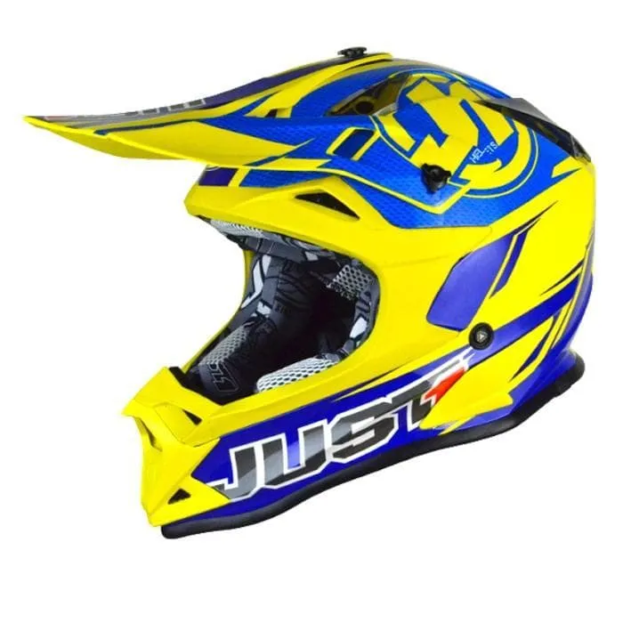 Casco Cross | Enduro JUST1 J32 Pro Rave blue | yellow