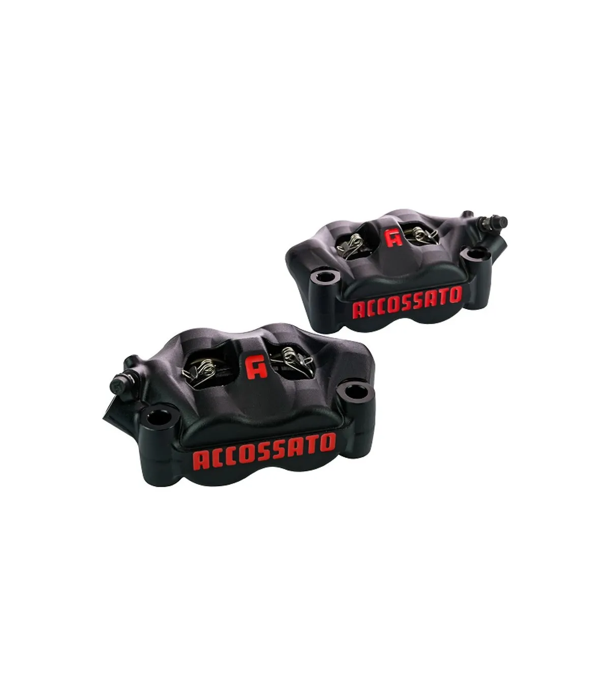 Pinza Freno Forgiata Accossato Interasse 100 mm - Pastiglie mescola ZXC incluse