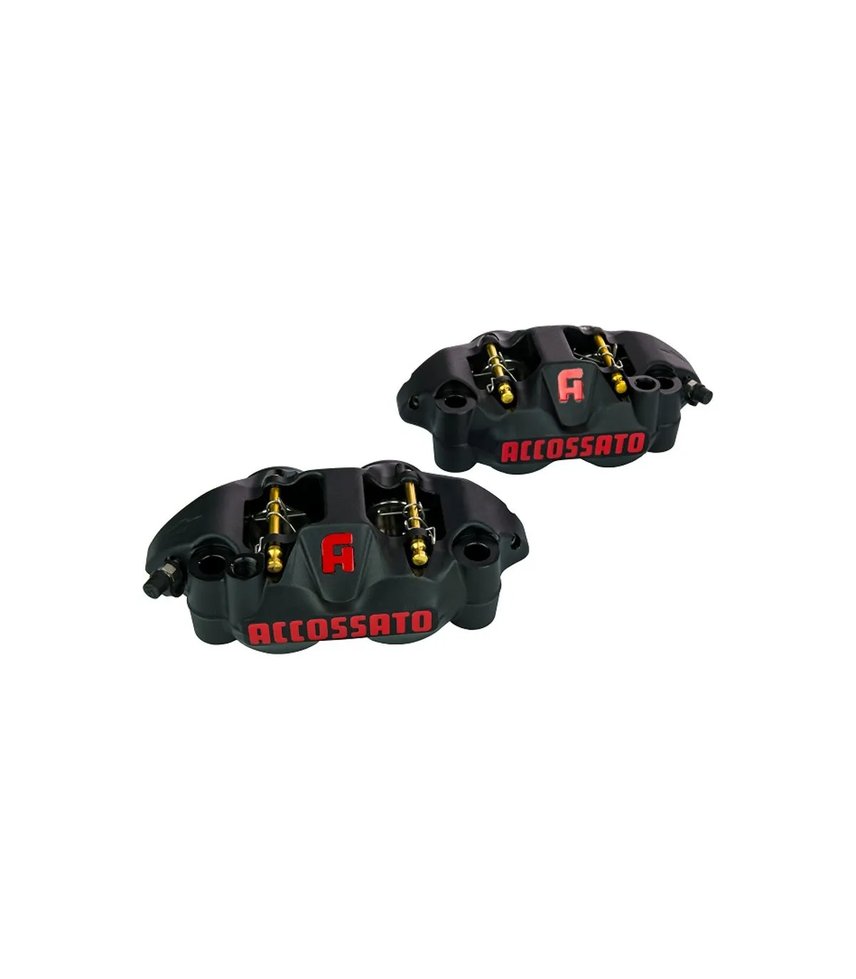 Pinza Freno Radiali Accossato Interasse 108 Pistoni Titanio, pastiglie freno escluse