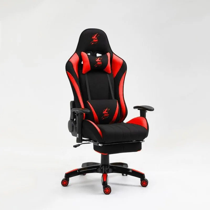 Poltrona Sedia Gaming In Tessuto SparkGaming NERA e ROSSA - ZK5020