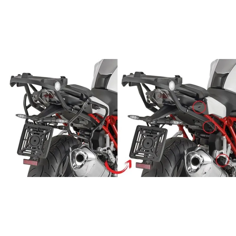 PORTAVALIGIE GIVI AD AGGANCIO RAPIDO PER VALIGIE MONOKEY SIDE BMW R 1250 R 2019-2020