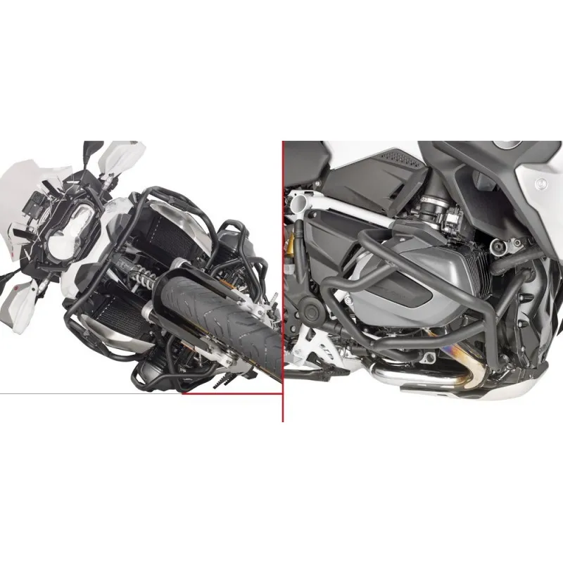 PROTEZIONE TUBOLARE GIVI PARTE BASSA BMW R 1250 RS 2021-2024, NERO
