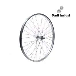 Ruota anteriore 24 mtb City bike con cerchio in alluminio Made in Italy