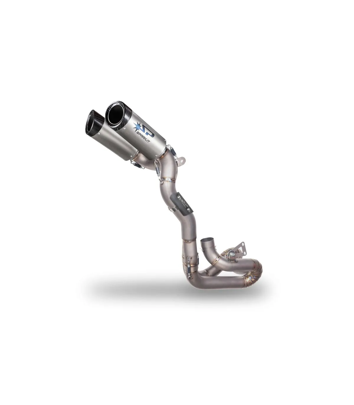 SEMI KIT SCARICO CON COLLETTORE IN TITANIO E DUE SILENZIATORI DYNO-EVO SPARK DUCATI PANIGALE V4 2018-2023