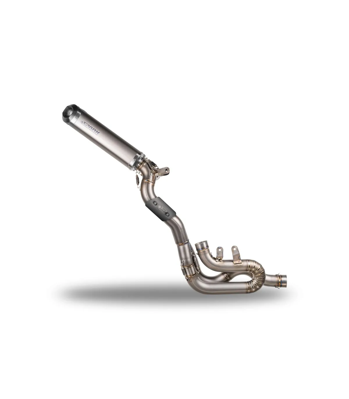 SEMI KIT SCARICO CON COLLETTORE IN TITANIO E DUE SILENZIATORI RETTANGOLARI SPARK DUCATI PANIGALE V4 2018-2023