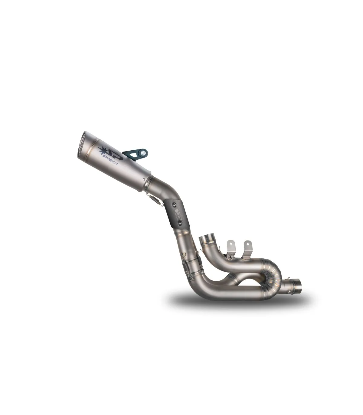 SEMI KIT SCARICO CON RACCORDO IN TITANIO E SILENZIATORE GRID-O SPARK DUCATI PANIGALE V4 2018-2023