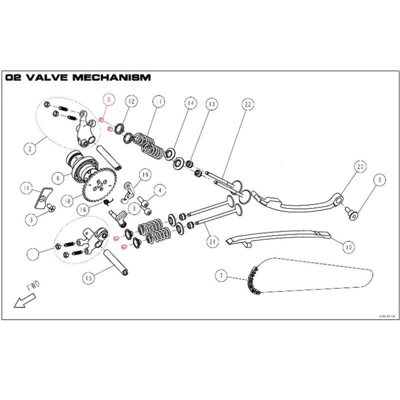 Semiconi Valvole per Motore DAYTONA 190 - 86402