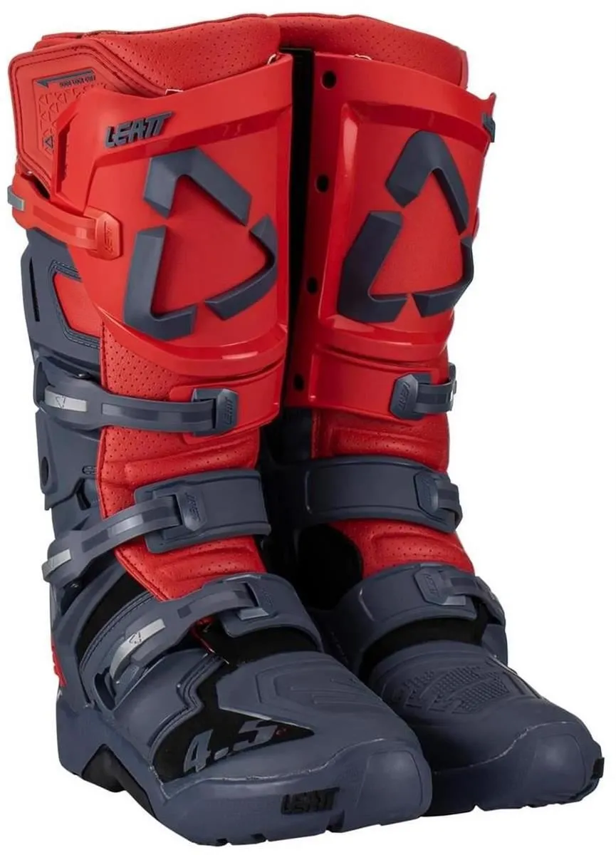 Stivali cross enduro Leatt 4.5 colore rosso-grigio
