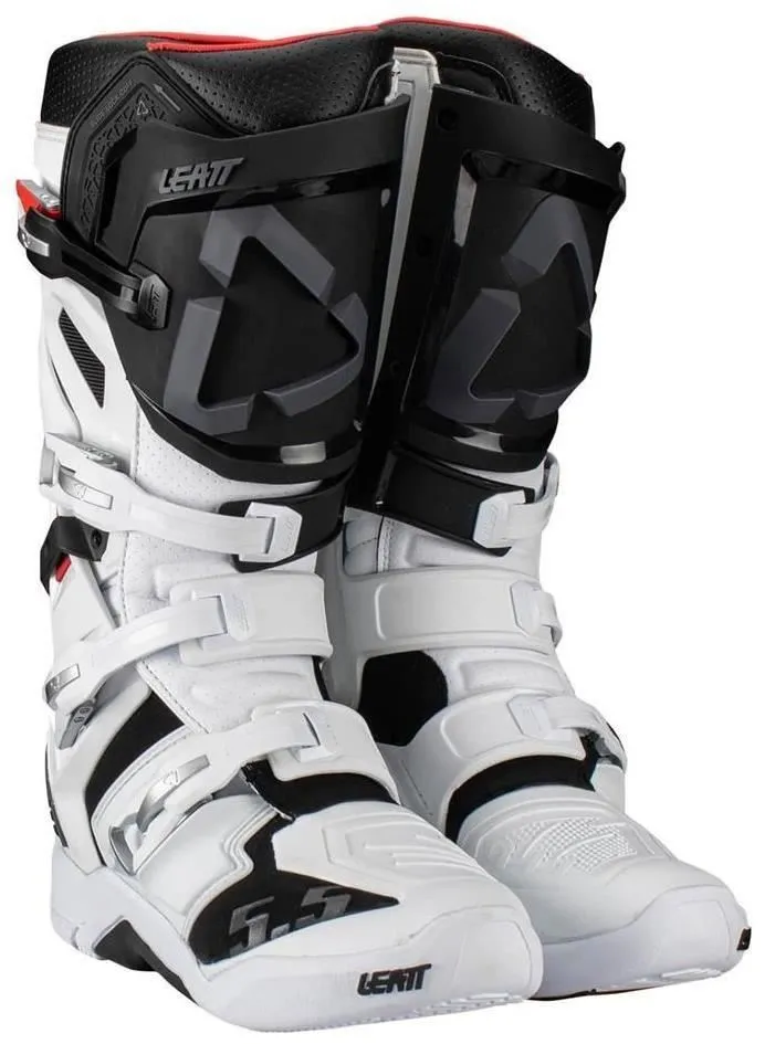 Stivali cross enduro Leatt 5.5 colore bianco-nero