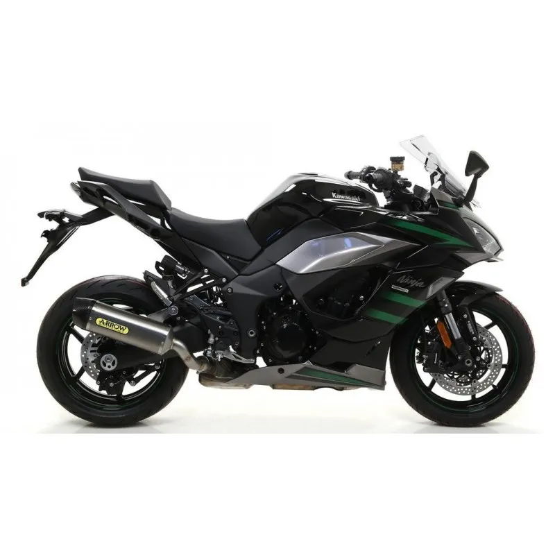 TERMINALE ARROW INDY RACE KAWASAKI NINJA 1000 SX 2021-2024, ALLUMINIO DARK/CARBONIO, OMOLOGATO