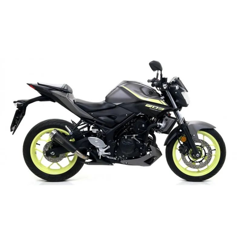 TERMINALE ARROW PRO-RACE YAMAHA MT-03 2018-2019*, ACCIAIO DARK, OMOLOGATO