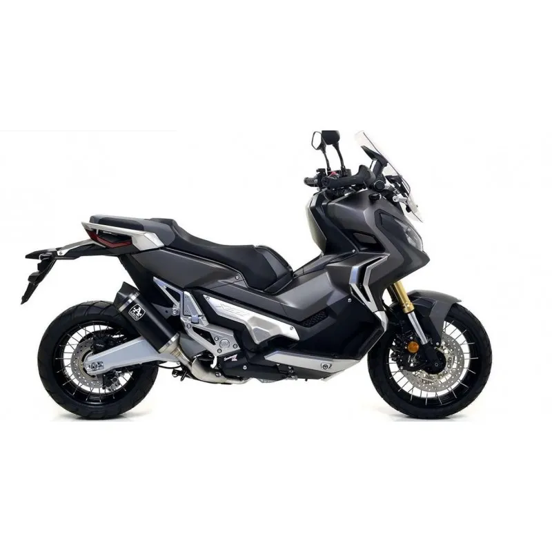 TERMINALE ARROW RACE-TECH CORTO HONDA X-ADV 750 2021-2024, ALLUMINIO DARK/CARBONIO, OMOLOGATO