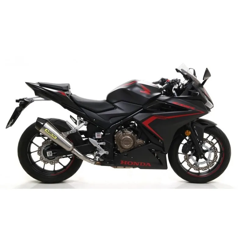 TERMINALE ARROW X-KONE HONDA CBR 500 R 2019-2020, ACCIAIO/CARBONIO, OMOLOGATO