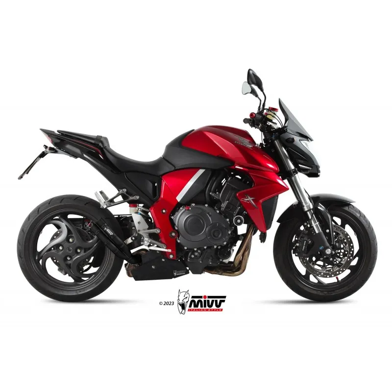 TERMINALE MIVV DOUBLE GUN HONDA CB 1000 R 2011-2017, OMOLOGATO BLACK