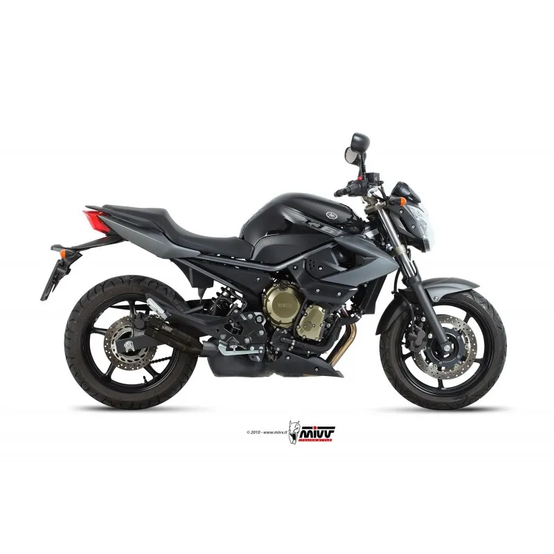 TERMINALE MIVV DOUBLE GUN YAMAHA XJ6 DIVERSION 2009-2012, OMOLOGATO BLACK
