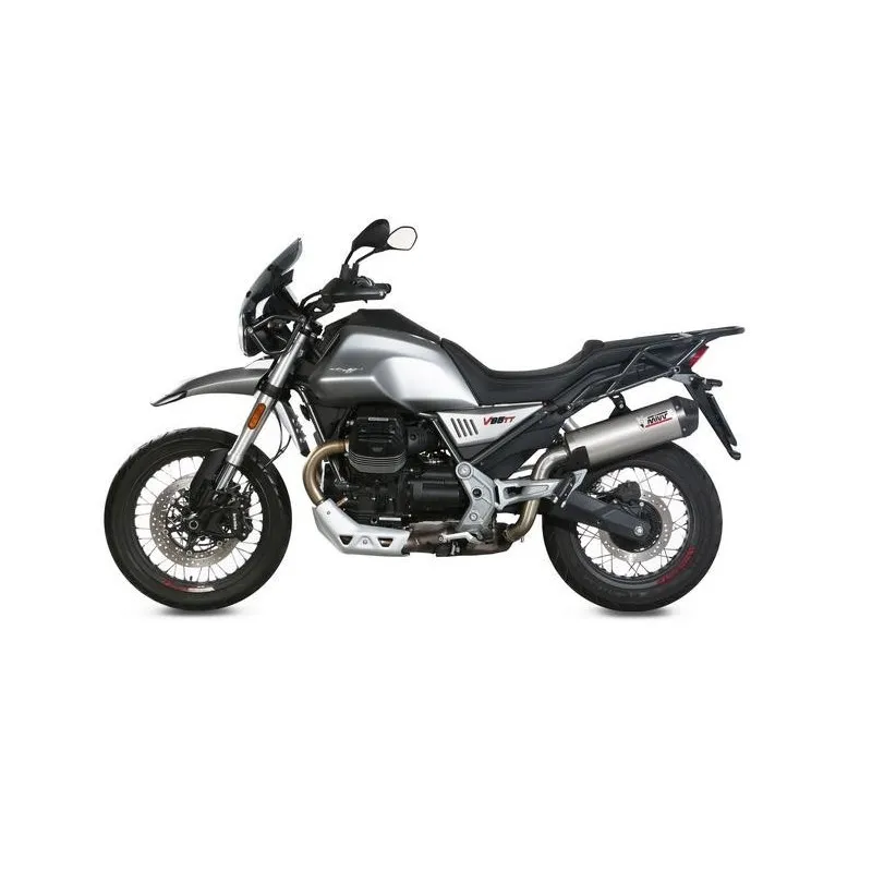 TERMINALE MIVV OVALE MOTO GUZZI V85 TT 2024-2025 (EURO 5+), OMOLOGATO TITANIO/CARBONIO