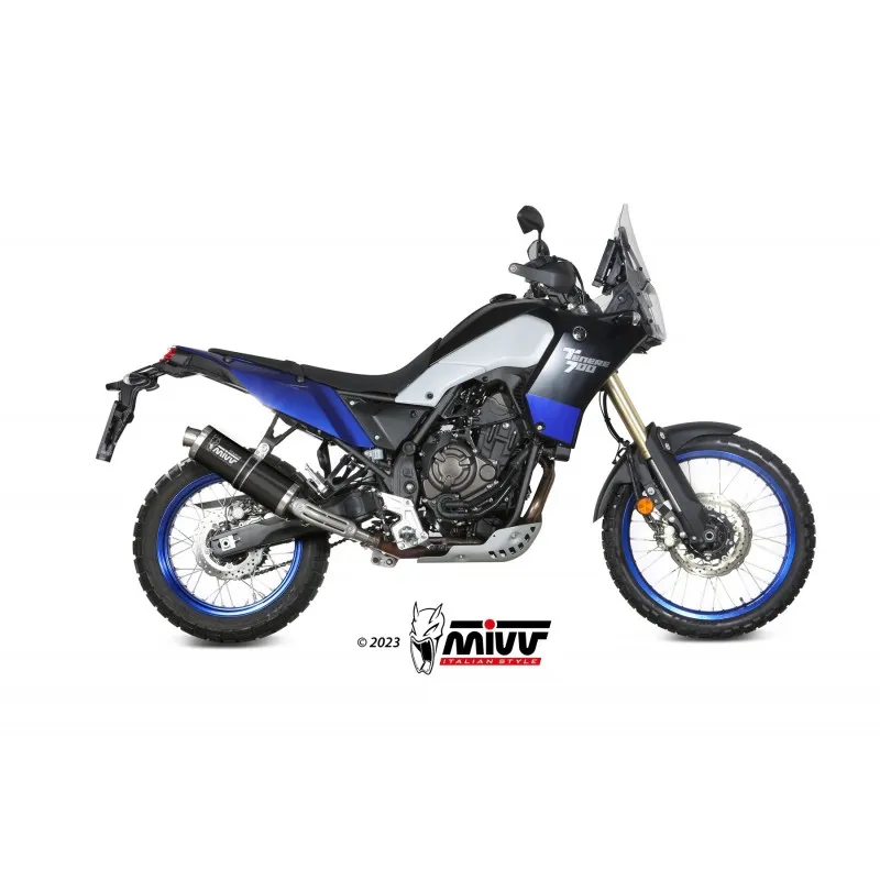 TERMINALE MIVV OVALE YAMAHA TENERE 700 2019-2020, OMOLOGATO TITANIO