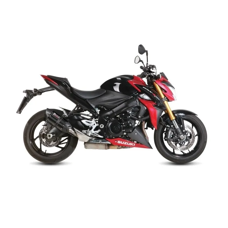 TERMINALE MIVV SUONO SUZUKI GSX-S 1000 2015-2020, OMOLOGATO BLACK/CARBONIO
