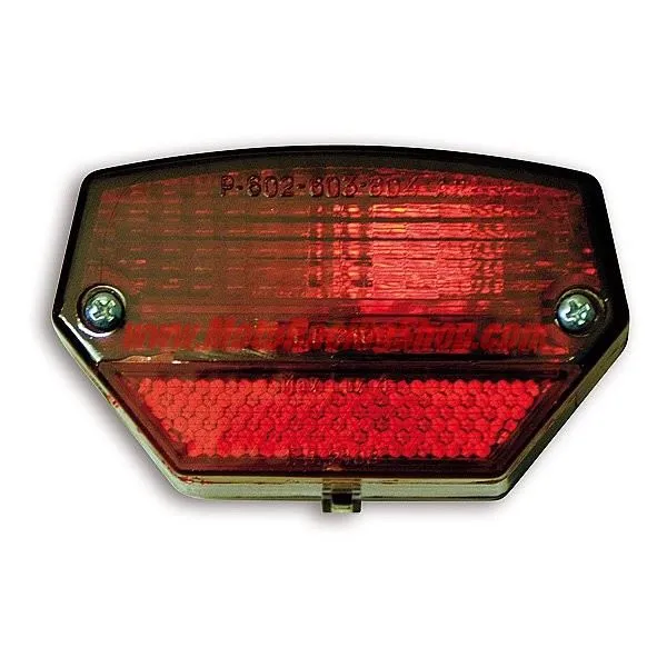 Vetro di ricambio per fanalino enduro UFO per parafango posteriore Fantic per 50cc-75cc-80cc-125cc 79-82 - Laverda 125cc 1978-1981 - Husqvarna 125cc 1978-1981 (cod. ME08032)(cod. ME08032) e KTM GS/Cagiva/WRX 1980-1983 (cod. ME08034)