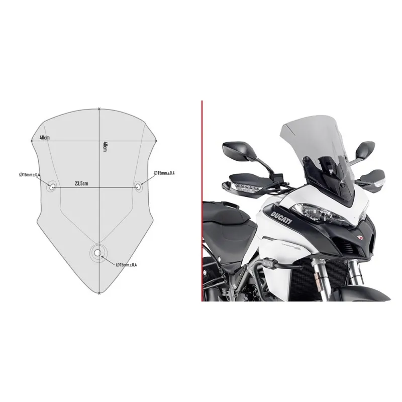 WINDSHIELD GIVI DUCATI MULTISTRADA 950 S 2021, SMOKED